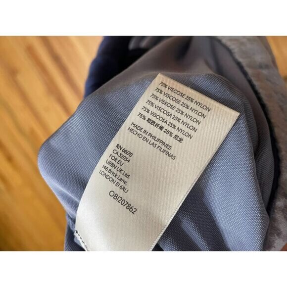 Anthropologie Melody Women's Dress Shift Mini Velvet Split Neck Boho M Blue - Picture 4 of 9